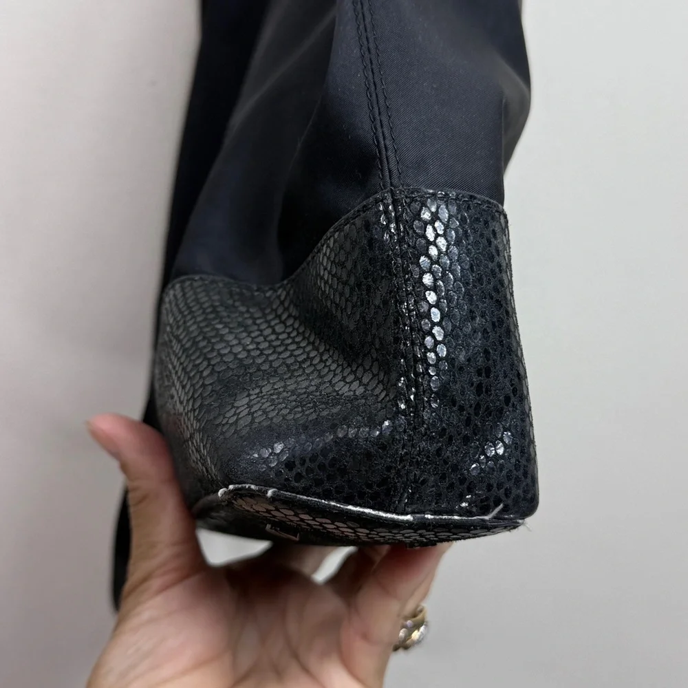 (X3) TORY BURCH NICO bag in black nylon and patent leather, large - Picture 6 of 12